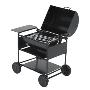 1/12 BBQ Grill Model, Not Easily Deformed Black Strong Mini BBQ Grill Model  For Decoration