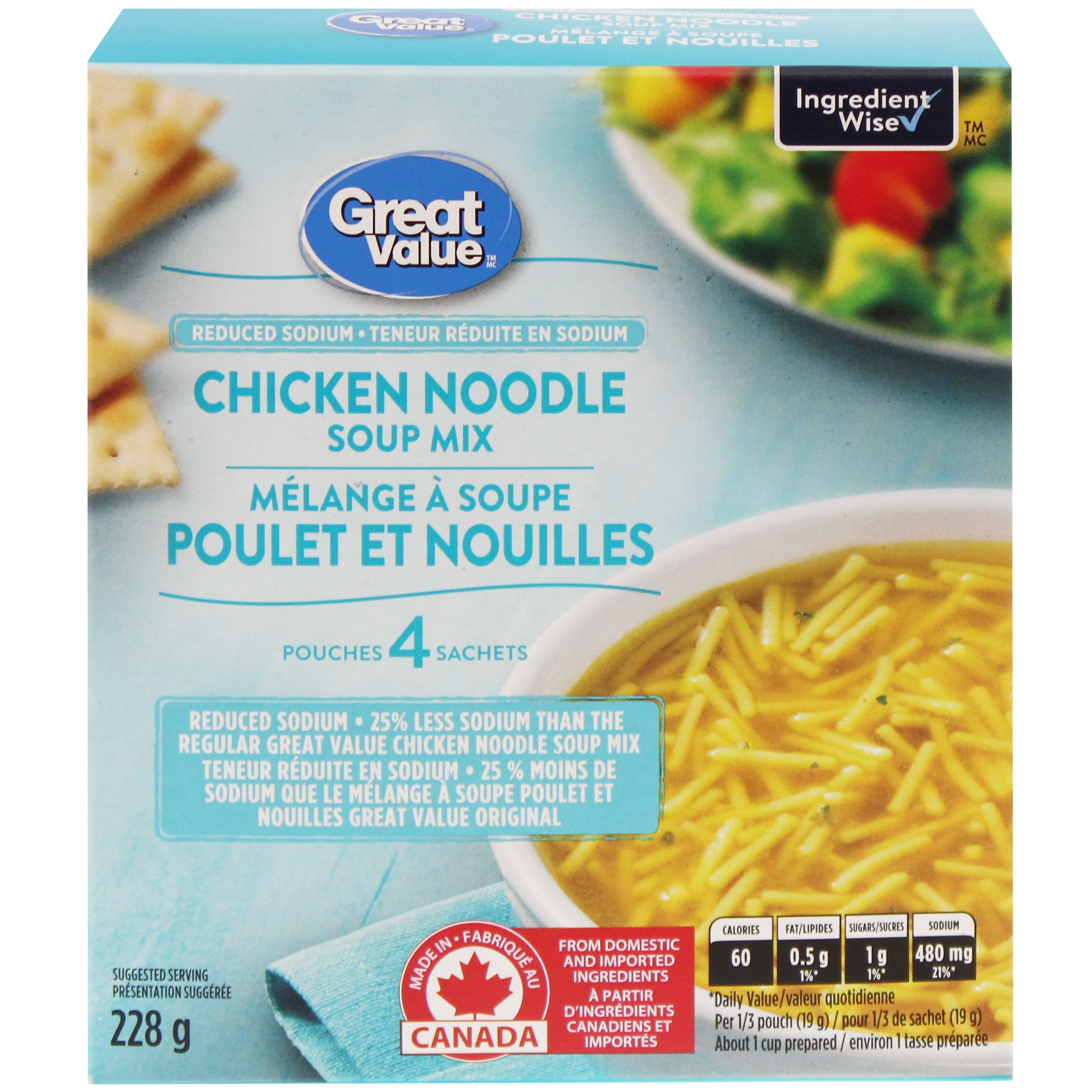 Great Value Reduced Sodium Chicken Noodle Soup Mix