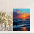 thumbnail image 2 of Qisvanset Sunset Seagull Ocean Canvas Print 12x16 Inch Bedroom Art, 2 of 8