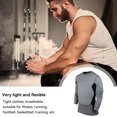 thumbnail image 3 of T-Shirt de Compression de Sport Thermique pour Hommes à Manches Longues, Collants de Course, Basketball Football, 3 of 8