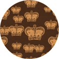 thumbnail image 1 of Ahgly Company Machine Washable Indoor Round Transitional Night Red Area Rugs, 3' Round, 1 of 7