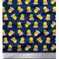 thumbnail image 1 of Soimoi polyester Crepe Fabric Cup,Plate & Chick Cartoon Printed Fabric 1 Yard 42 Inch Wide, 1 of 3