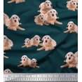 thumbnail image 1 of Soimoi Cotton Duck Fabric Golden Retriever Dog Printed Fabric 1 Yard 42 Inch Wide, 1 of 3
