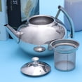 thumbnail image 2 of HLONK Thicken Tea Pot Creative Linner Design Water Kettle 304 Stainless Steel Tea Pot With Filter (1.0L), 2 of 9