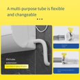 thumbnail image 2 of 1-5M White Drain Hose Pipe Inlet Extension Tube Drainpipe for Faucet Accessories, 2 of 8