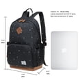 thumbnail image 2 of KAUKKO Stylish Oxford Fabric Backpack Travel Rucksack lightweight Hiking Bag Satchel, 2 of 5