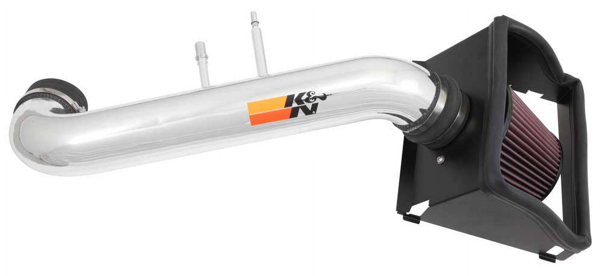 Filtres K & N pour Ford F-150 2015-2020 Entrée d'Air Froid Série 77-2591KP 77; Tube en Aluminium Poli; Filtre Rouge; avec Bouclier Thermique