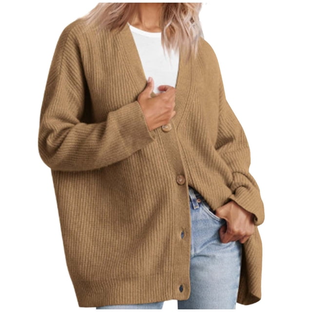 Styesk Cardigan pour Femmes Cardigan Tricoté à Boutons à Manches Longues, Coupe Ample et Tendance pour Femmes