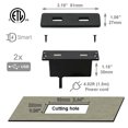 thumbnail image 3 of Powered USB Hub Socket Recessed USB Power Strip Outlet with Power Supply 2 USB Ports 2.1A Mounted into Bed Desk Table Sofa Black, 3 of 6