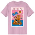 thumbnail image 1 of Garfield T-Shirt pour Homme Cool Down à Col Rond, Manches Courtes, Rose Berceau - TTG, 1 of 3