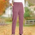 thumbnail image 1 of SDNall Pantalon en Velours Côtelé à Poches Solides pour Femmes, 1 of 9