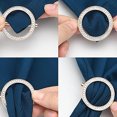 thumbnail image 3 of Meitianfacai T-Shirt Clips Clothes Corner Knotted Button Fashion Alloy Pearl Rhinestone Clip Buckle Round Shirt Silk Scarf, 3 of 7