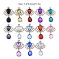 thumbnail image 3 of braveheart 10pcs Fashion Mixed Color Rhinestone Snap Buttons Costume Pendants Clasp Wedding Jewelry Accessories Brooch Base Type 1 Type 12, 3 of 6