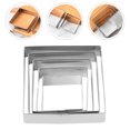 thumbnail image 4 of 5Pcs Metal Biscuit Molds Square Cookie Cutters Restaurant Cookie Cutter Square Biscuit Cutters, 4 of 6
