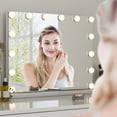 thumbnail image 2 of Gymax Hollywood Makeup Vanity Mirror with LED Lights 2 in 1 Tabletop & Wall Mounted, 2 of 9