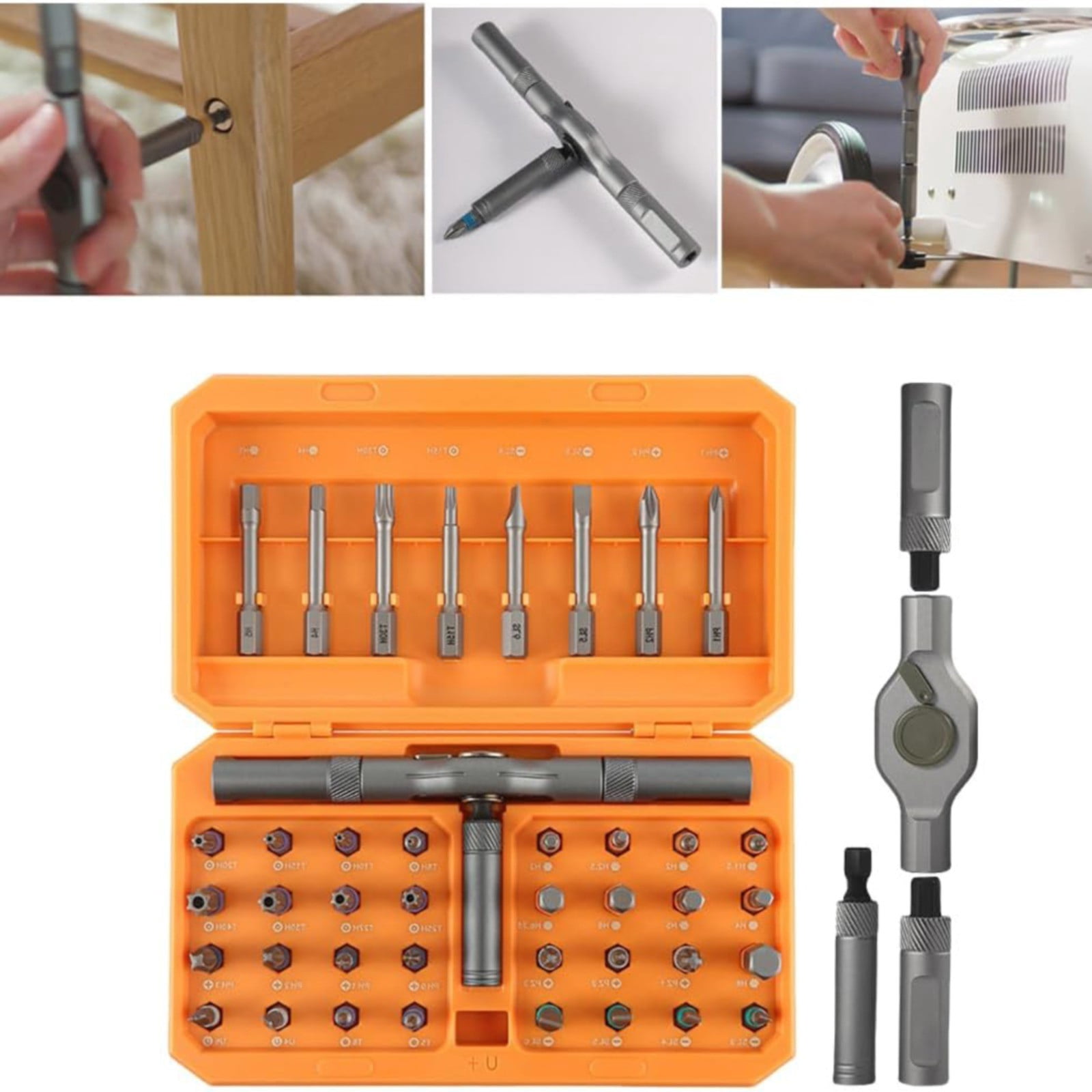 Cqxid Tool Bag Under $30 42 In 1 Screwdriver Set 42 In 1 Screwdriver T Handle Multi Function Repair Tool With Detachable Handle Diy Multi Purpose Screwdriver Repair Tool