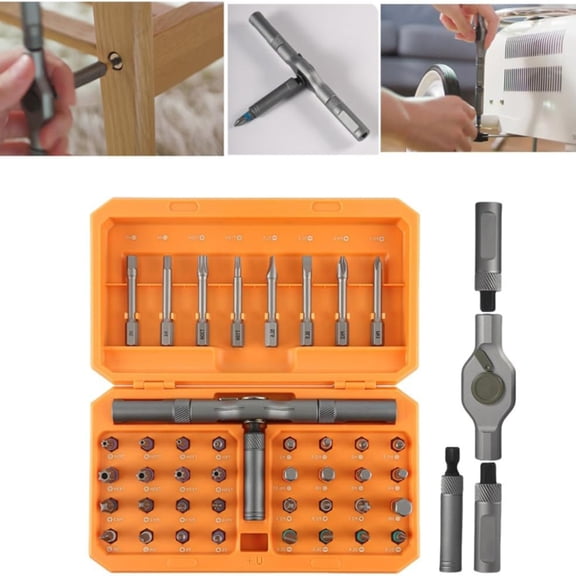 Cqxid Sac d'Outils à Moins de 30 $ Ensemble de Tournevis 42 en 1 Tournevis 42 en 1 Poignée en T Outil de Réparation Multifonction avec Poignée Détachable Outil de Réparation de Tournevis Multiusage Bricolage