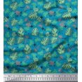 thumbnail image 1 of Soimoi Poly Georgette Fabric Geometric Sign,Clover & Monstera Leaves Printed Craft Fabric by The Yard 52 Inch Wide, 1 of 3