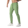 thumbnail image 1 of Ceisia Men Solid Color Loose Casual Pants Elastic Waist Drawstring Sports Gift Work Trousers, 1 of 4