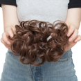 thumbnail image 3 of Messy Extensions de Chignon de Cheveux Scrunchies Morceaux de Cheveux Donut Updo Queue de Cheval pour les Femmes, 3 of 6