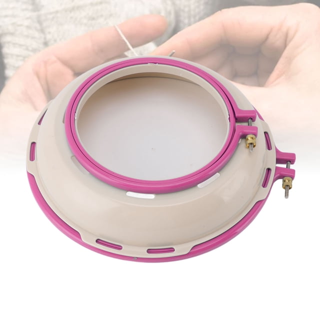Round Embroidery Hoop, Round Embroidery Frame Dual Sided Cross Stitch Hoop with Secure Clamp Design for Craft Ergonomic Tabletop Embroidery Holder for Embroidery Quilting