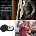 thumbnail image 5 of Unique Bargains 10pcs 36L Fabric Cloth Covered Button 23mm Round Metal Shank Sewing Buttons for Suits Dress Blouses, Black, 5 of 5