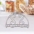 thumbnail image 4 of Chmadoxn Kitchen Gadgets, Semicircular Table Number Rack Iron Paper Towel Rack Living Room Paper Towel Rack Vertical Napkin Rack Paper Towel Storage Stainless Steel Paper Towel Holder, 4 of 6