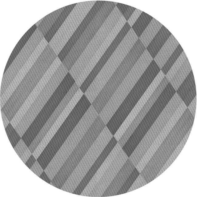 Ahgly Company Machine Washable Indoor Round Transitional Dark Gray Area Rugs, 5' Round