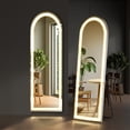 thumbnail image 1 of EDX Arched 60"x 16" LED Full Body Mirror with Frame, 3 Color Lighting, Free Standing Wall-Mounted for Home, 1 of 7