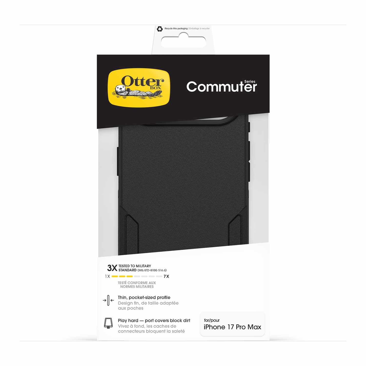 OtterBox Étui Commuter MagSafe avec Contrôle de la Caméra Noir pour iPhone 17 Pro