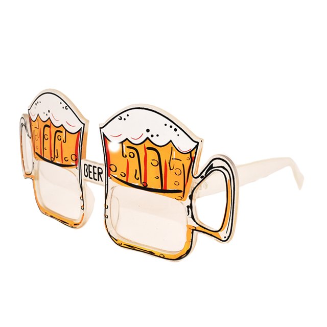 1pc Beer Pattern Glasses Graduation Glasses Night Party Favors Eyewear Accessories Photo Prop