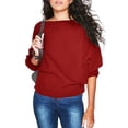 thumbnail image 1 of Innerwin Pull d'Hiver Chaud pour Femmes, Pull Thermique Uni, Rouge m, 1 of 1