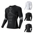 thumbnail image 1 of Mceream Chandail Thermique à Col Rond pour Homme Doublé en Molleton Ski Cyclisme Chasse Couche de Base de Compression, Chaud, Séchage Rapide Gris TG, 1 of 5