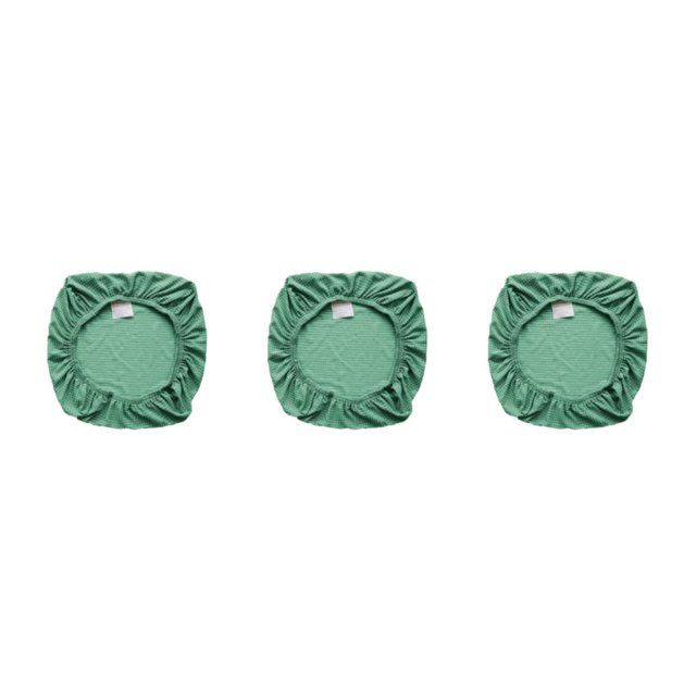 kurtrusly Chair Cover Slipcover Stretch Seat Computer Protection Set Anti-Dirty Thicken Solid Home Wedding Universal Decoration Dark Green/Seat Mat 3Set