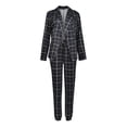 thumbnail image 4 of Kcodviy Femmes 2 Pcs Décontracté Léger Grande Taille Salopettes de Neige Femmes Poids Mince Mince Manteau Extensible Tailleur Femme Manches Longues Pantalon de Bureau+ Tailleurs Pantalons Juniors Manteaux Vêtements d'Extérieur Complets, 4 of 9
