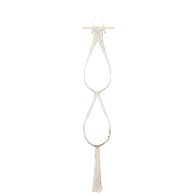 Porte-chapeaux Bohème Décoratif Tissé à la Main pour Rangement Mural, Organisateur, Design en Macramé en Fil de Coton Naturel pour Chapeaux Larges, Déco Maison
