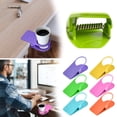 thumbnail image 2 of Clip On Cup Holder Portable Desk Side Cup Holders Clip Mug Holder Clamp For Camping Chair Sunbed For Cups Diameter Within 6.5cm/2.6in Random Colors Storage Rack Holder Telescoping Silicone Mat Set, 2 of 9