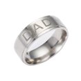 thumbnail image 4 of Daisyyozoid Fashion Letter DAD Ring Men's Titanium Steel Ring Jewelry Ring 1pc, 4 of 9