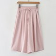 thumbnail image 2 of Timegard Wide Leg Pants for Women Capris Elastic High Waisted Drawstring Casual Loose Cropped Pants, 2 of 4