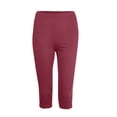 thumbnail image 4 of Birdeem Mode Décontractée Femmes Uni Extensible Dames Taille Haute Pantalon Grand Pantalons de Yoga Capris, 4 of 8