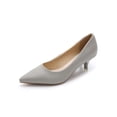 thumbnail image 3 of Daeful Women Dress Shoes Pointed Toe Heels Party Slip On Anti-Slip Pumps Gray 8.5, 3 of 9