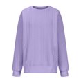 thumbnail image 4 of MeetoTime Women's Crewneck Sweatshirts Fall Long Sleeve Oversized Pullover Sweatshirts with Pockets, 4 of 5