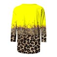 thumbnail image 4 of HKEJIAOI Hauts à Manches 3/4 Womens Imprimé Floral Col Rond XXL Manches Trois-Quarts Femme Haut, 4 of 5