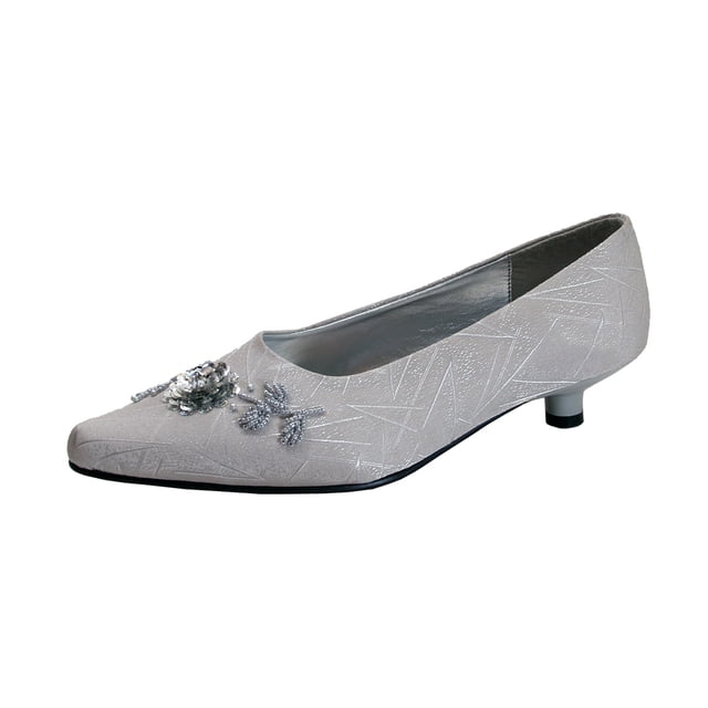 FLORAL Ayla Escarpins Habillés à Tige en Satin pour Femmes, Largeur Grand