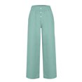 thumbnail image 3 of Timegard Womens Wide Leg Pants Summer Elastic High Waisted Button Lightweight Casual Pants with Pockets, 3 of 4