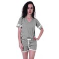 thumbnail image 1 of Moomaya Ensemble de Nuit Uni pour Femmes avec Shorts, Vêtements de Nuit en Coton, 2 Pcs Chemises de Nuit, 1 of 7