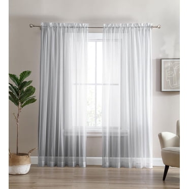Swift Home Sheer Window Panel Curtain- 2 Pack