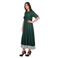 thumbnail image 2 of Moomaya A Line Cotton kurti For Women Pleated Long Designer Solid Anarkali Dress, 2 of 5