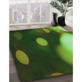 thumbnail image 3 of Ahgly Tapis Rond Lavable en Machine Intérieur Transitionnel Vert Forêt Foncé, 7 Pieds Rond, 3 of 7