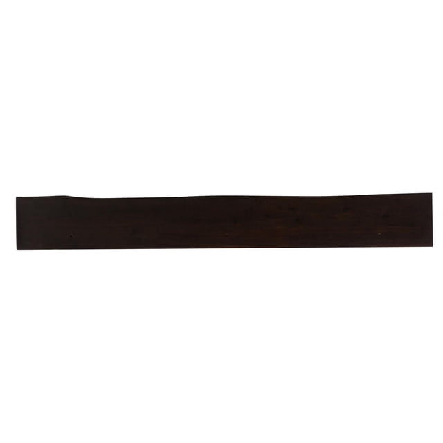 Elements FSC Bois d'Acacia Mantel, 60 Po x 1,8 Po, Espresso, une Tablette Flottante Rectangulaire en Bois d'Acacia Durable avec une Finition Espresso Foncée, Montrant des variations de grain de Bois Naturelles et des Trous Pré-Percés pour une installation Facile, Idéale pour une Utilisation sur des Foyers Ou comme Rebord Décoratif.